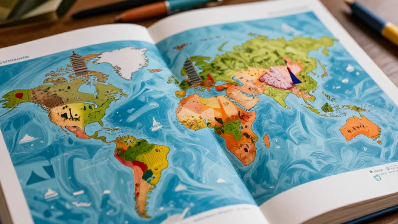 Arte académico vibrante y llamativo del mundo