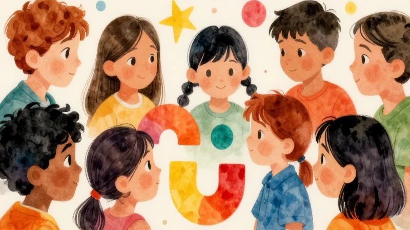Ilustración educativa vibrante y atractiva para niños
