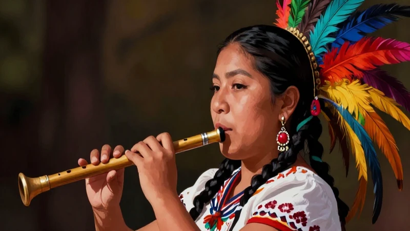 Retrato vibrante en estilo ilustración mexicana