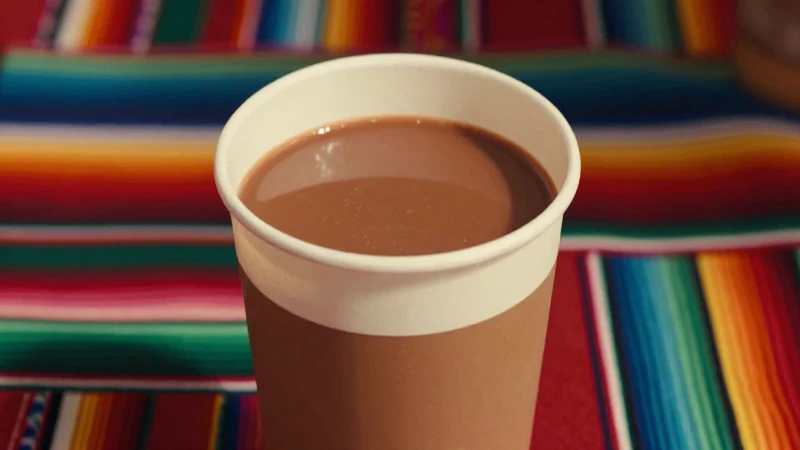 CHAMPURRADO en VASO de UNICEL: ¡Descubre el SECRETO! 14 Ilustración colorida y estilizada de champurrado mexicano
