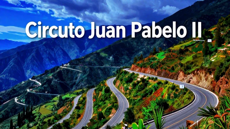 Paisaje montañoso vibrante y carretera impactante
