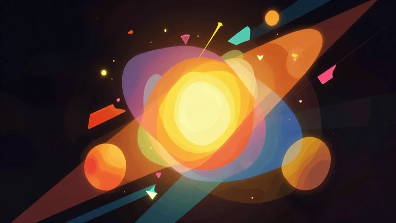 Ilustración vibrante y abstracta con impacto visual