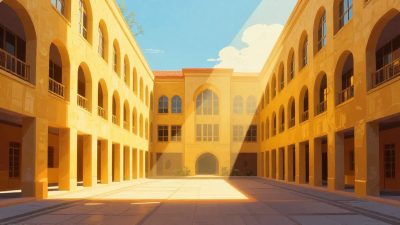 Ilustración académica moderna, cálida y vibrante