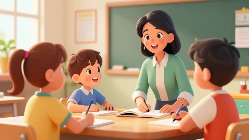 Aula alegre: niños aprenden con entusiasmo