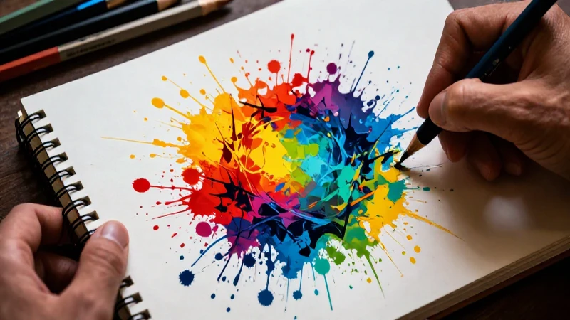 Ilustración educativa estilizada y vibrante