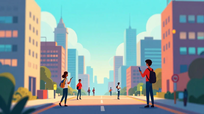 Ilustración moderna: éxito empresarial y colores vibrantes