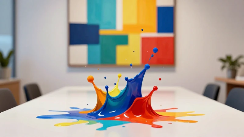 El cuadro complementa la mesa en pared