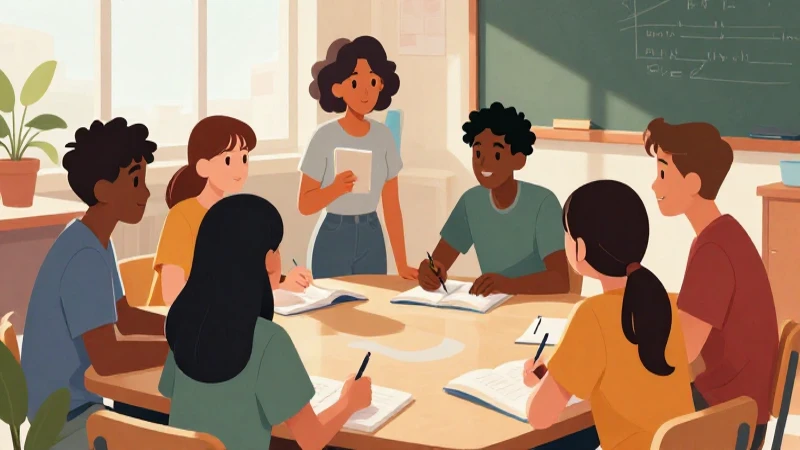 Ilustración educativa colaborativa y dinámica