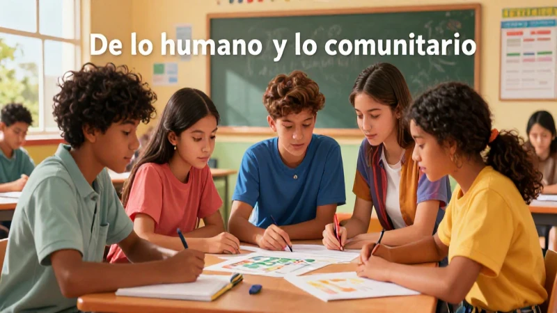 Libro escolar de Telesecundaria sobre humanidad y comunidad