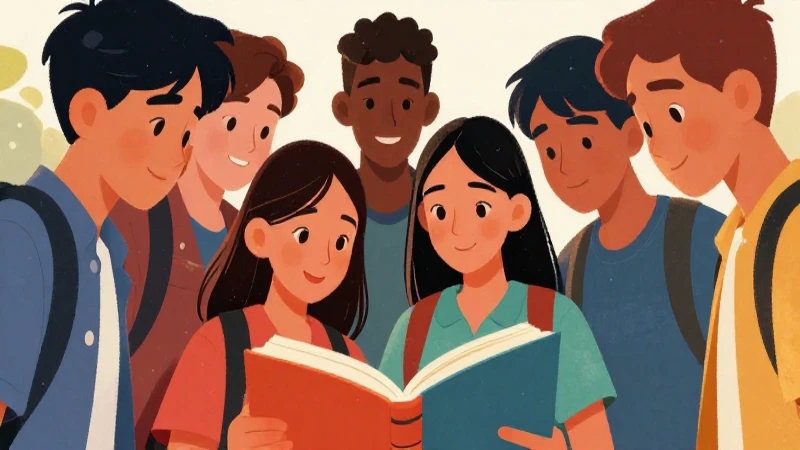 De lo humano y lo comunitario Segundo grado de Secundaria (2025-2026) 21 Jóvenes diversos colaboran en ilustración vibrante