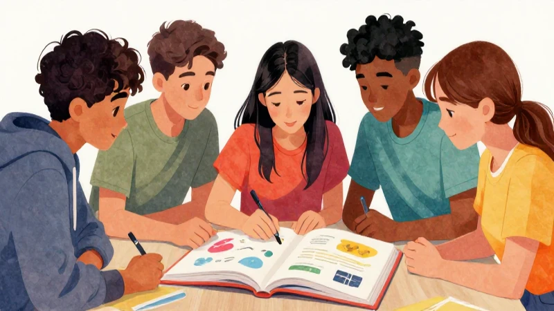 De lo humano y lo comunitario Segundo grado de Secundaria (2025-2026) 19 Jóvenes diversos estudian con iluminación cálida