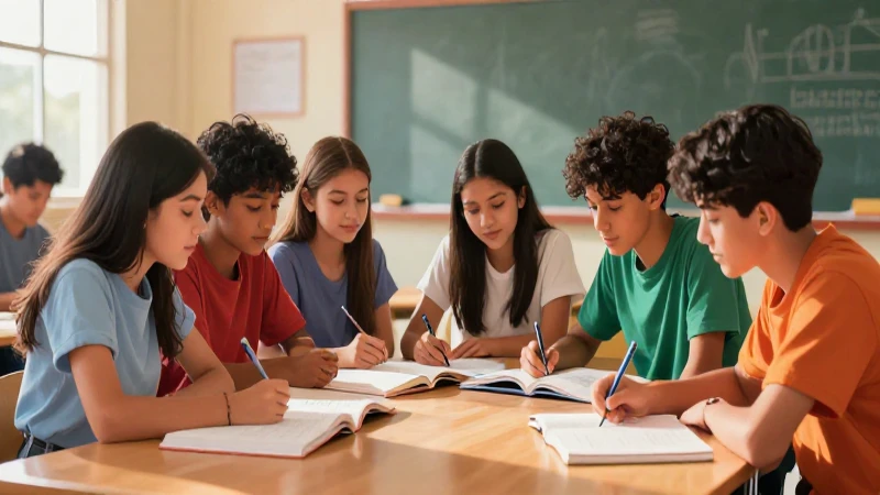 De lo humano y lo comunitario Tercer grado de Secundaria (2025-2026) 20 Jóvenes estudiantes diversos colaboran en un aula brillante