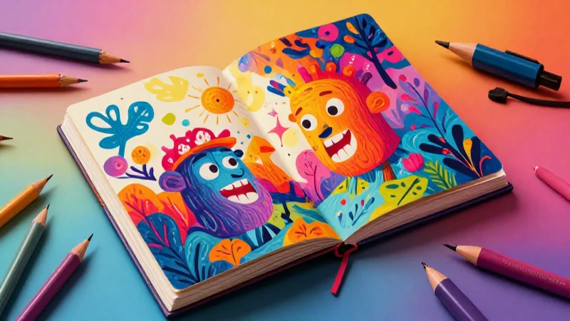 Ilustración didáctica vibrante y llena de luz