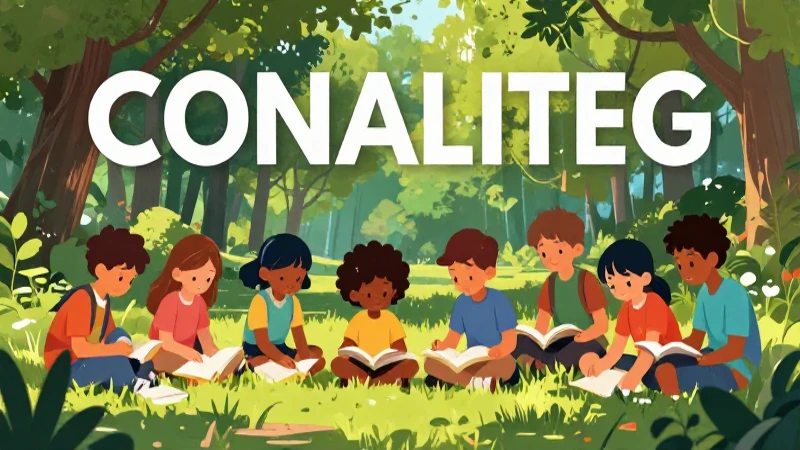 Niños diversos aprenden en ilustración colorida y vibrante