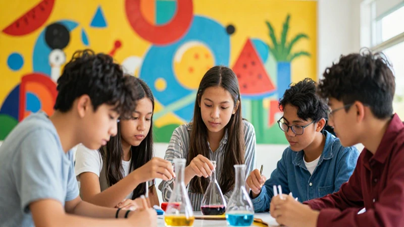 Estudiantes colaboran en ciencia con arte vibrante