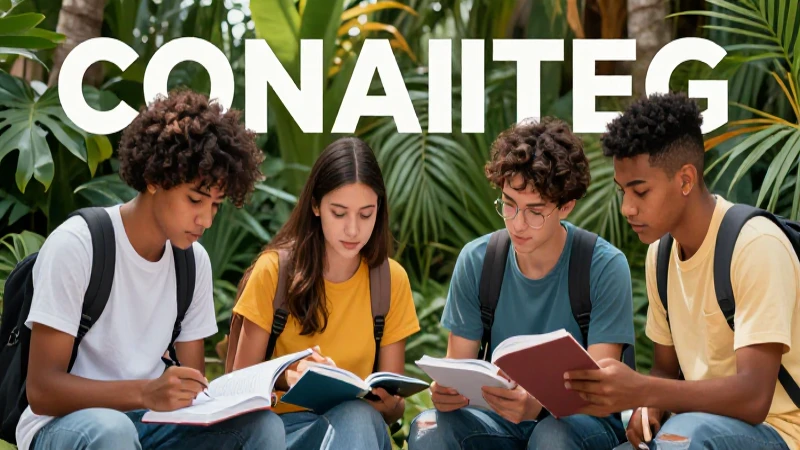 Libro educativo con ilustraciones vibrantes y estudiantes