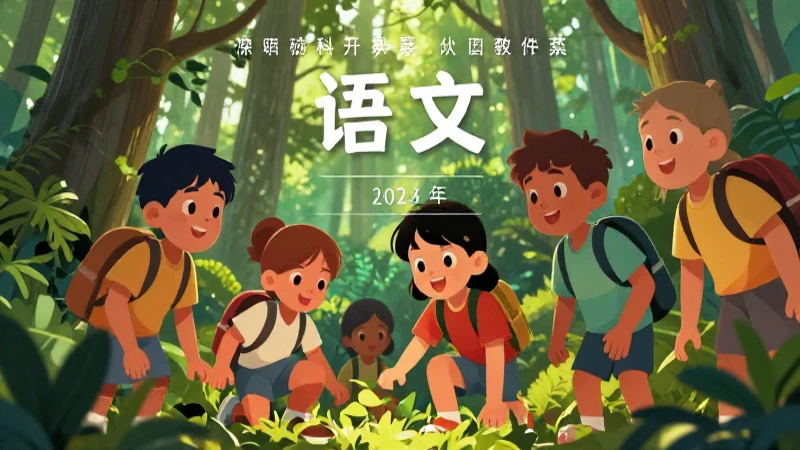 Niños exploran un bosque vibrante y educativo