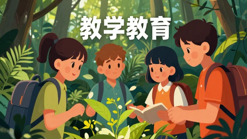 Niños exploran la naturaleza en el bosque