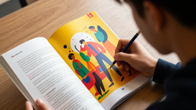 Libro abierto y vibrante para el aprendizaje