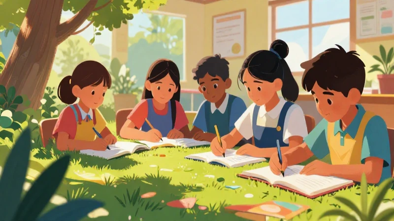 Ilustración didáctica y vibrante sobre la naturaleza