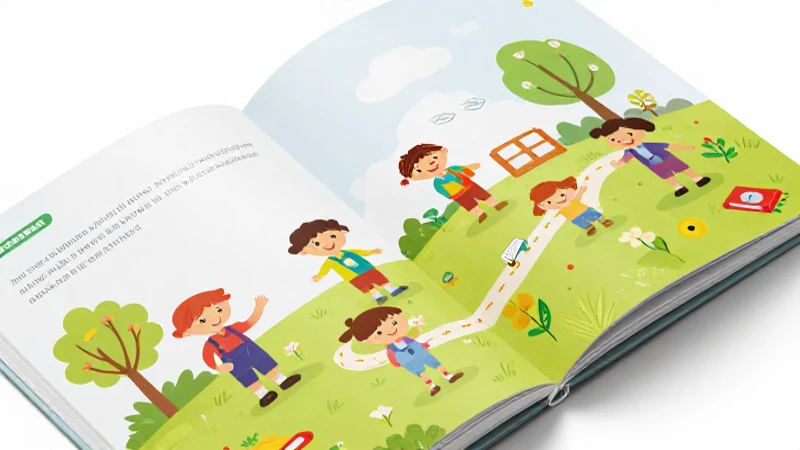 Ilustración didáctica y colorida para niños