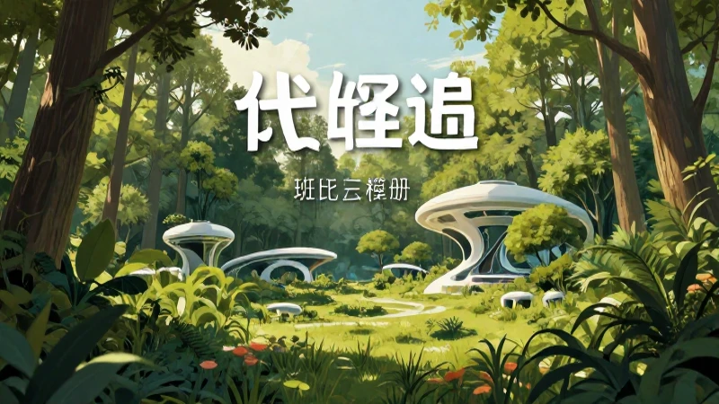 Bosque exuberante fusiona naturaleza y futuro