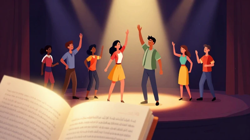 GUION DE OBRA DE TEATRO CORTA: ¡DESCUBRE SU MAGIA! 12 Ensayo teatral juvenil iluminado y vectorial