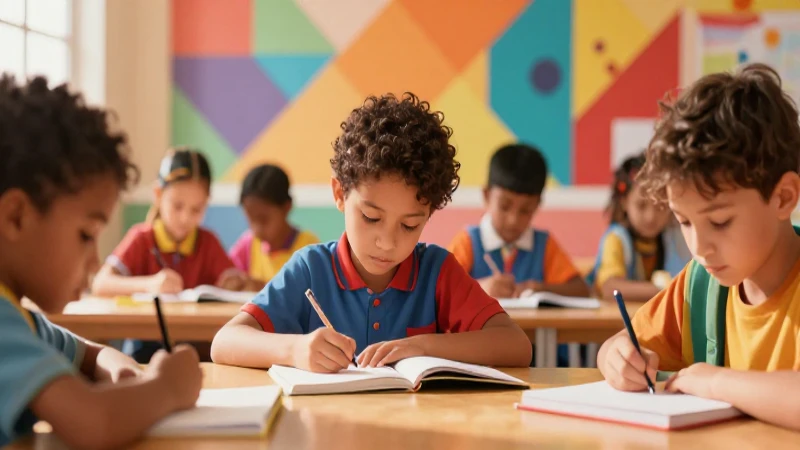 Ilustración vibrante y educativa para niños