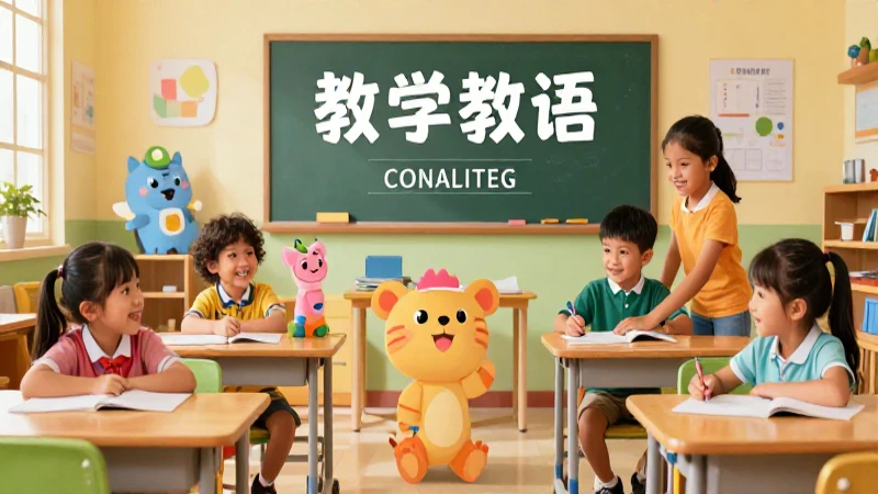 Salón vibrante con niños y animales felices