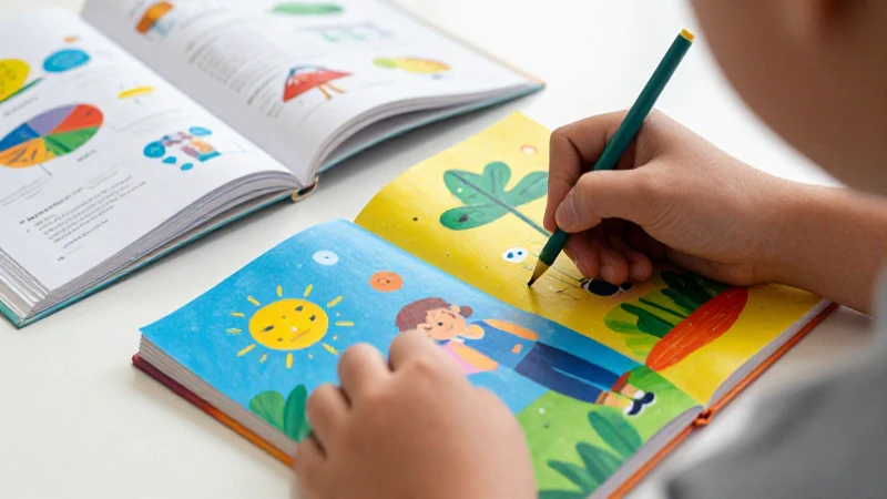 Ilustración educativa vibrante y optimista