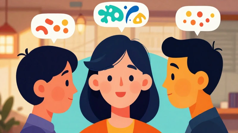 Ilustración vectorial moderna con tres cabezas entrelazadas