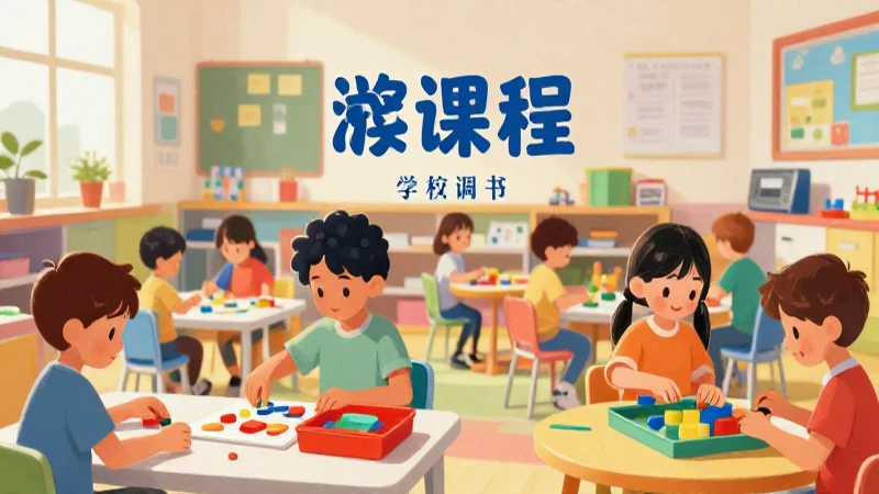 Aula infantil vibrante con materiales didácticos