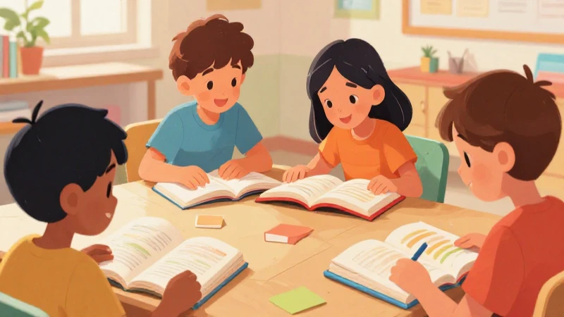 Ilustración educativa alegre y vibrante