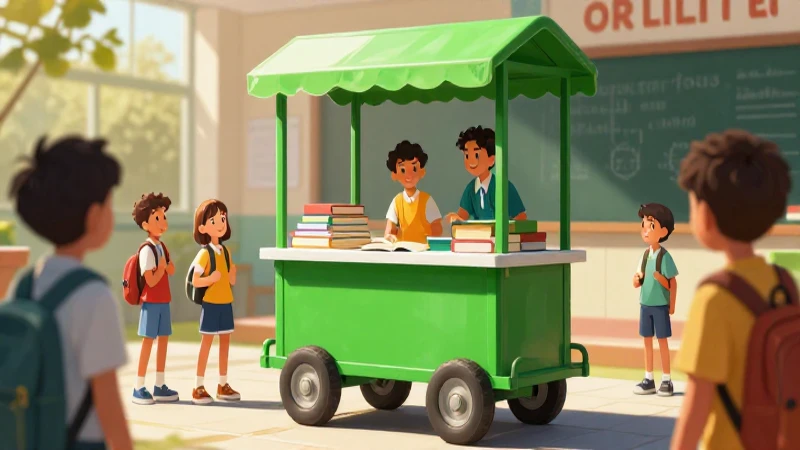 Ilustración educativa vibrante y luminosa