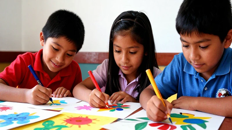 Niños mexicanos crean arte educativo vibrante