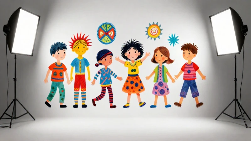 Arte vibrante infantil con cultura colorida
