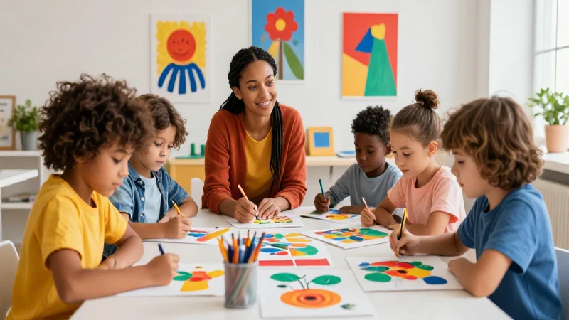 Ilustraciones coloridas y alegres para educación infantil
