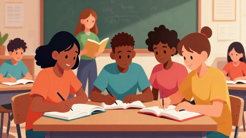 Lenguajes Primer grado de Secundaria (2025-2026) 19 Ilustración didáctica vibrante con alumnos diversos