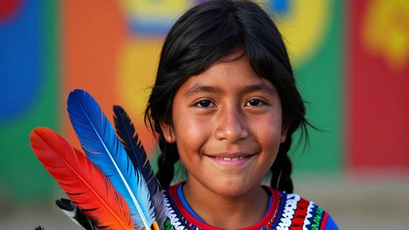 Lenguajes Primer grado de Secundaria (2025-2026) 23 Retrato infantil indígena, colorido y expresivo