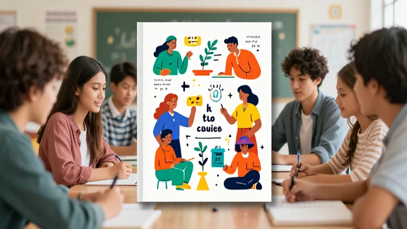 Estudiantes diversos aprenden idiomas en ilustración brillante