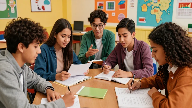 Lenguajes Segundo grado de Secundaria (2025-2026) 18 Jóvenes colaboran con entusiasmo en clase