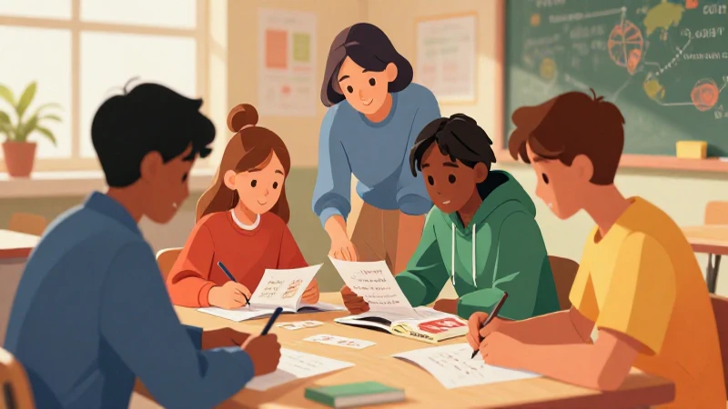 Ilustración didáctica y vibrante para estudiantes