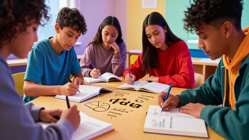 Adolescentes aprenden idiomas con vibrantes ilustraciones