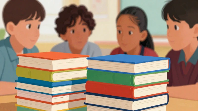 Libros coloridos inspiran aprendizaje estudiantil moderno