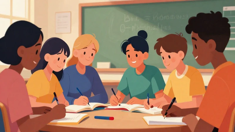 Ilustración académica vibrante y cercana