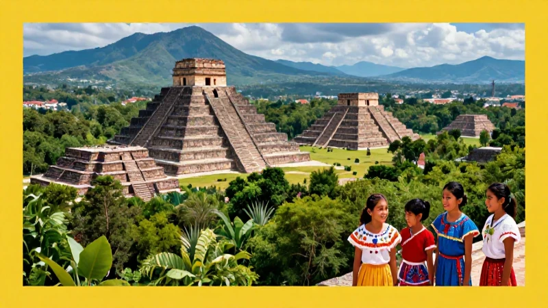 Vista exuberante y colorida de México