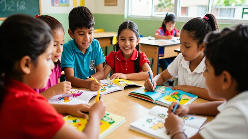 Niños diversos aprenden felices con libros
