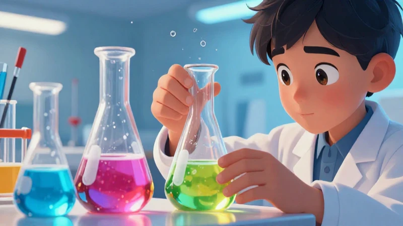 Ciencia infantil vibrante y colorida