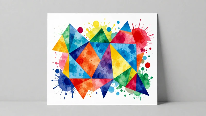 Arte geométrico infantil vibrante y moderno