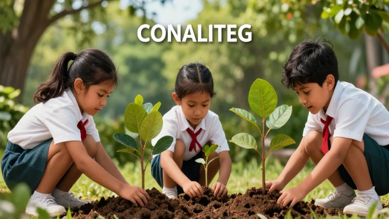 Niños plantan árboles con estilo mexicano